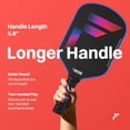 thumbnail image 3 of T700 Raw Carbon Fibre (Spin, Textured) Thermoformed Pickleball Paddle - Carbon Friction Surface & Elongated Handle Racket With Cover, 3 of 5