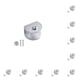 thumbnail image 1 of Cateissary Soporte de pared antideslizante de 10 piezas - Dispositivo de elevación de asiento hermoso y práctico Asiento delantero de elevación semicírculo(6-8)S 10piezas, 1 of 3