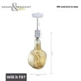 thumbnail image 6 of Bulbrite 810177 4W 2200K Jewel Natural Shape Grand Filament LED Bulb with White Marble Pendant & String, Antique, 6 of 7