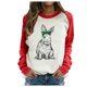 thumbnail image 1 of Sudadera con capucha Honeeladyy de animales para mujer, con costuras raglán, manga larga, estampado de conejo de Pascua, cuello redondo, informal, por menos de 10 $, 1 of 5
