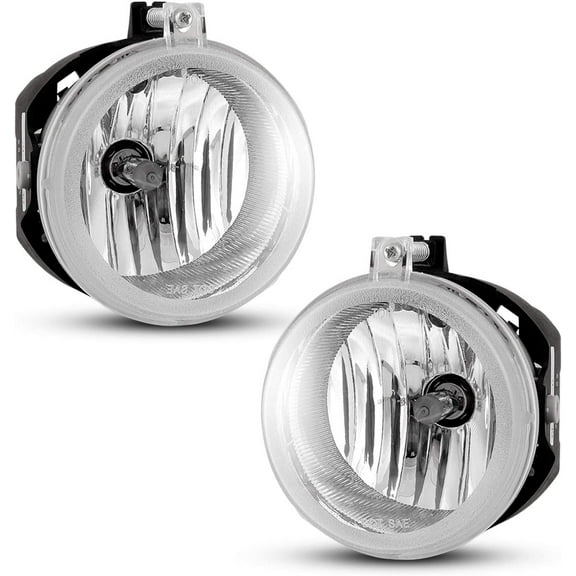 Winjet Fog Lights For 2006-2009 Dodge Charger,08-10 Challenger,08-10 Avenger,05-09 Chry Town & Country, 07-09 Jeep Patriot,07-09 Jeep Compass OEM Replacement Fog Lamps