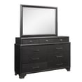 thumbnail image 2 of HomeRoots 35" Dark Gray Wood Framed Mounted Dresser Mirror Grey, 2 of 5