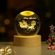 thumbnail image 1 of InnotechSC 3D Santa Claus en Bola de Cristal de 60 Mm Grabada con Láser Esfera de Vidrio Decoración Del Hogar con Base de Luz de Madera, 1 of 6