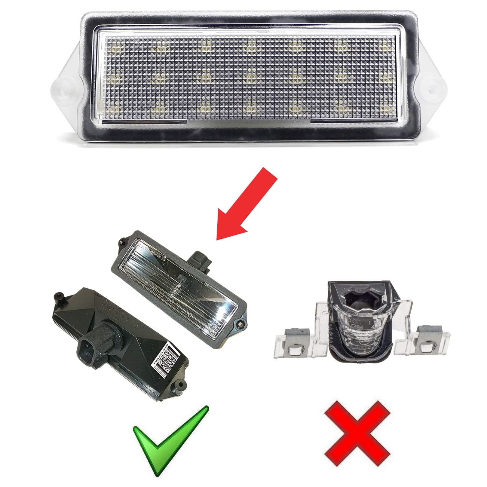 OEM-Fit 3W 21-SMD Full LED License Plate Light Kit For 2003-2007 Hummer H2 Rear Lift Gate Lamp (Not For Spaire Tire Lamp)