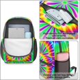 thumbnail image 4 of Red and Yellow Tie Dye Pattern 17" Waterproof Oxford School Backpacks for Teens, S-Shape Padded Straps, for School, Travel, Hiking, Camping, 4 of 5