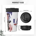 thumbnail image 3 of Logiee Patriotic Skull Art Print Stainless Steel Coffee Tumbler, Travel Coffee Mug, Insulated Coffee Mug with Lid, Spill Proof Coffee Cup, Portable Thermal Mug, 3 of 8