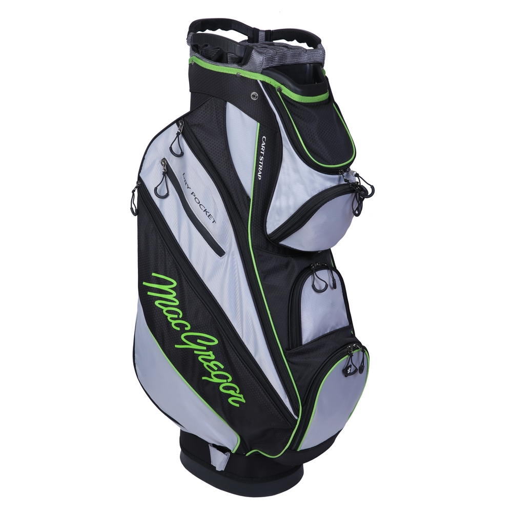 MacGregor Golf DX 14 Way Divider Cart Bag, Black/Silver/ Neon