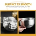 thumbnail image 5 of ULTNICE Simple Design Household Bowl Stainless Steel Soup Bowl with Lid for Dining Out 1 Set, 5 of 8
