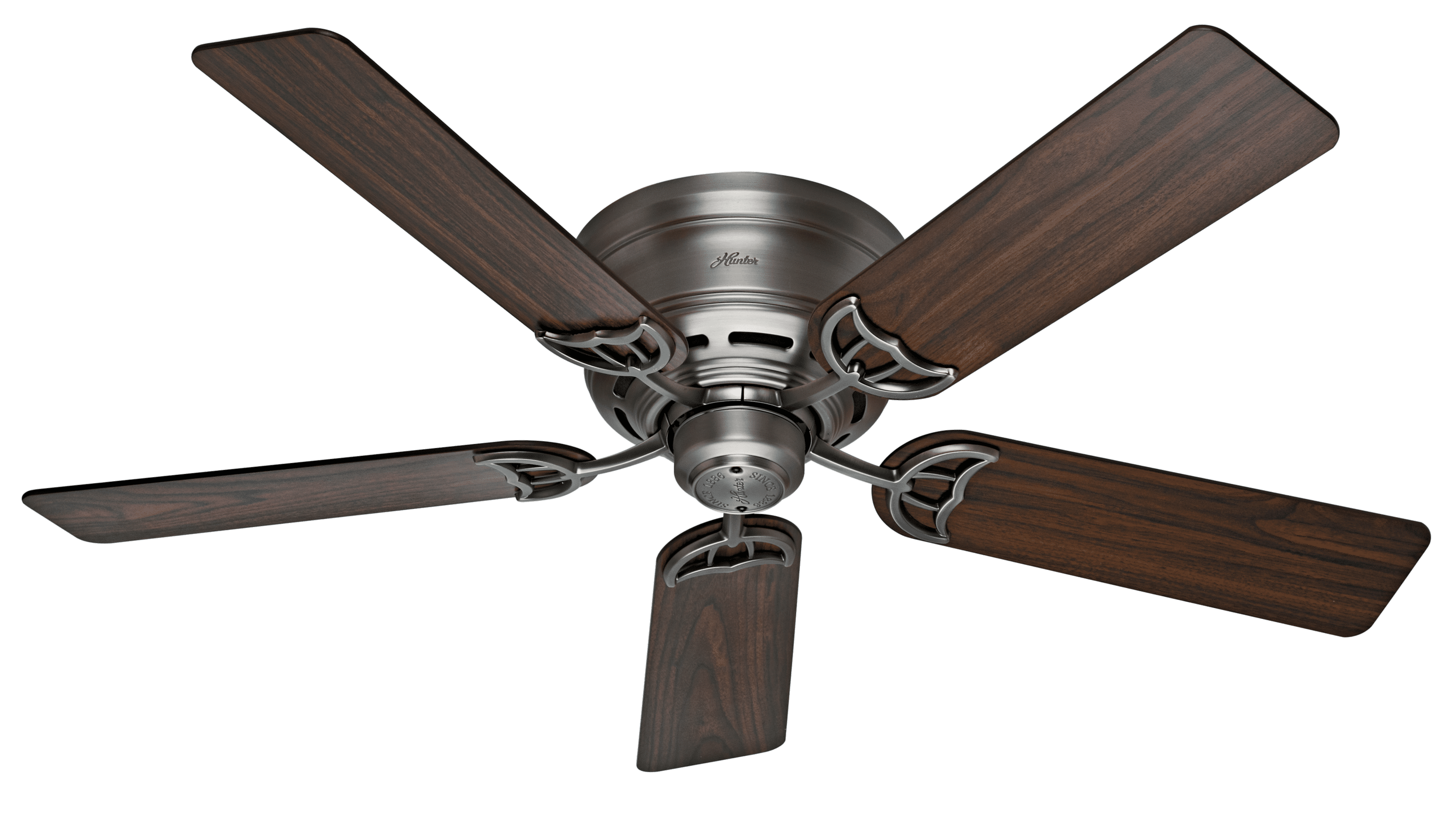 Photo 1 of Hunter 52" Low Profile Antique Pewter Ceiling Fan with Pull Chain