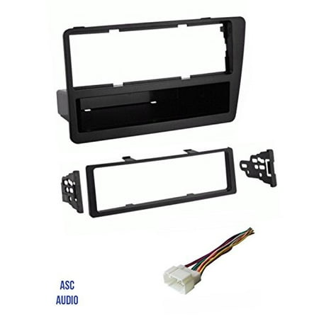 ASC Audio Car Stereo Dash Install Kit and Wire Harness for installing an Aftermarket Single Din Radio for 2002 2003 2004 2005 Honda Civic SI (SI model