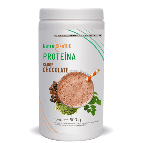 Proteína en polvo Nutrasien100 sabor Chocolate 500 g 17 porciones