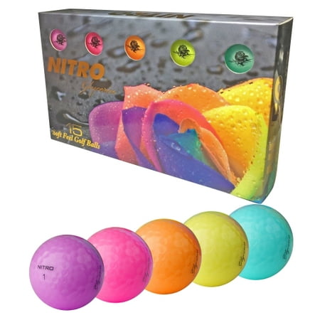 Nitro Golf Golf Balls, Assorted Colors, 15 Pack
