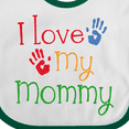thumbnail image 4 of Inktastic I Love My Mommy Handprints Boys or Girls Baby Bib, 4 of 4