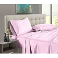 thumbnail image 2 of Wyoming King Size Sheet Set 4 Piece - 100% Egyptian Cotton - 400 Thread Count - 18" Deep Pocket - Super Comfy - Pink Stripe., 2 of 6
