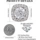 thumbnail image 4 of Moissanite Stud Earrings for Women D Color 925 Sterling Silver with 18K White Gold Plated Finish, Elegant Diamond Style, 4 of 5