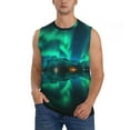 thumbnail image 2 of Picia Northern Lights mens Cotton Tank Undershirts , Moisture-wicking Ribbed Tanks, Lightweight Cotton Tank Undershirts-Small, 2 of 8