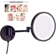 thumbnail image 6 of Wall Mirror, Wall Mounted Makeup Mirrors,8.5 Inch Folding Swivel Bathroom Vanity Mirrors with Magnification,with Switch Plug, 6 of 7