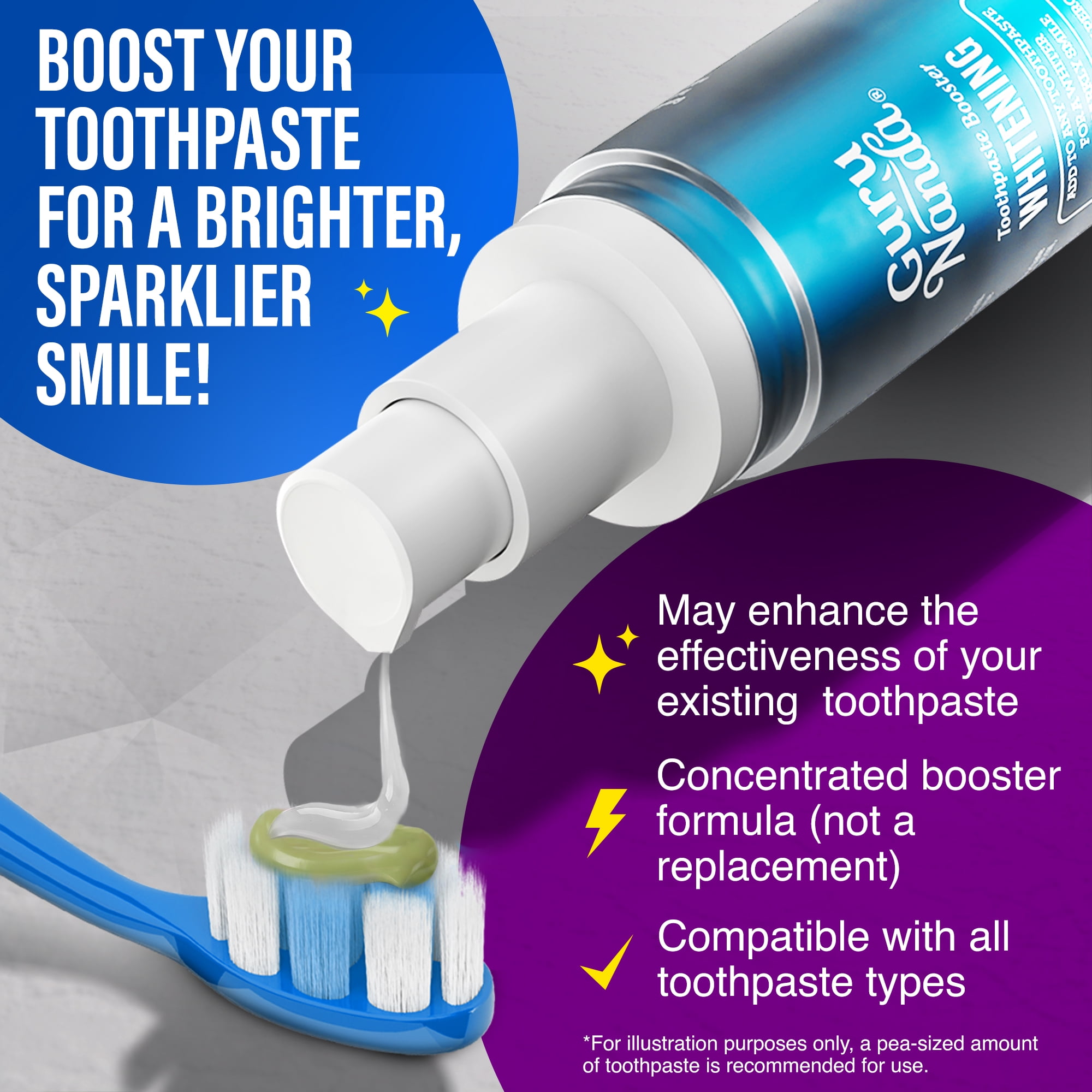 GuruNanda Whitening Toothpaste Booster Serum Enhancer -  1 fl oz