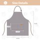 thumbnail image 2 of VALOME Paquete de 2 Delantales de Cocina, Delantal para Cocinar con 2 Bolsillos, Delantales de Chef con Correa Ajustable para el Cuello Unisex para Hombres y Mujeres (NEGRO y MARRÓN), 2 of 7