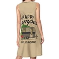 thumbnail image 2 of Happy Camper Life Is Good Spring Summer Dresses for Women Fashion T-shirt Dress Casual Sleeveless Loose Sundress with Pockets, 2 of 5