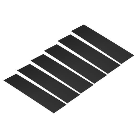 Uxcell 8"x2" Blank Name Plates, 6 Pack Custom Engraved Name Plate, Black, White