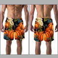 thumbnail image 3 of luoweisi Men's Beach Shorts Quick Dry Swim Trunks with Mesh Lining Thanksgiving Pumpkin 2XL, 3 of 5