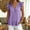 Purple, variant on Only Moment Cute White Tops for Women V Neck Tank Tops for Women with Ruffled Cuffs 60%Cotton,40%Linen Cute Summer Basic Crop Top for Teen Workout Going Out Beige,L