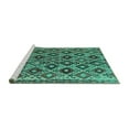 thumbnail image 2 of Ahgly Company Machine Washable Indoor Rectangle Persian Turquoise Blue Traditional Area Rugs, 7' x 10', 2 of 4
