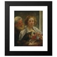 thumbnail image 2 of Jacob Jordaens 20x24 Black Modern Framed Museum Art Print Titled - A Bearded Man and a Woman with a Parrot; ‘Unrequited Love’, 2 of 5