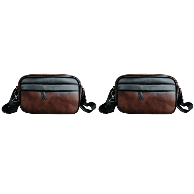 Bandolera Hombro Informal para Hombre Bolso Cuadrado Pequeño Negocios (marrón)