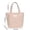 Beige, variant on Corduroy Tote Bag, Lightweight Lunch Tote with Multi Pockets, Casual Shoulder Handbag for Work School Travel, Daily Carry Shopping Bag with Front Zipper Pocket