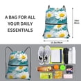 thumbnail image 3 of Sigee Daisy Flowers for Drawstring Zipper Backpack ,Waterproof, Durable, Lightweight Gym Bag for Sports, 3 of 5