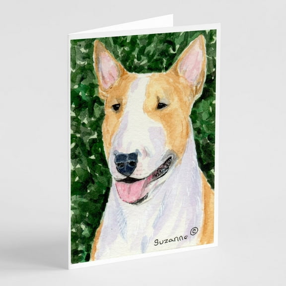 Bull Terrier Greeting Cards and Envelopes Pack of 8