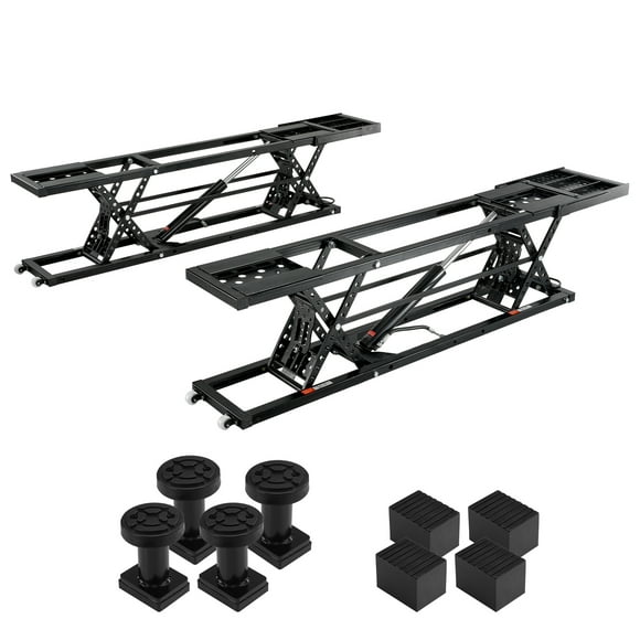 KFFKFF Vehicle Elevator, 25.6" Max Height, 5,000 LBS Load Capacity, Mobile Auto Lift with Longer Plates, Durable Carbon Steel Construction for Trucks, 120V Power Unit, Garage and Workshop Car Jack