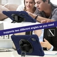 thumbnail image 5 of For Lenovo Tab M11/Tab K11 LTE/Xiaoxin Pad 2025 Case 11 inch, 360 Hand Strap, Shoulder Strap, Kickstand, Rugged Drop Protection, Navy Blue, 5 of 7