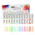 thumbnail image 1 of Kit de 12 esmaltes en gel, coloridos y modernos, con 3 frascos de base, capa superior mate y brillante de 8 ml., 1 of 1