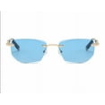 thumbnail image 3 of Ankedo Tinted Rimless Anti Blue Light Reading Glasses Frameless Sunglasses Readers Fashion Blue Eyewear Lens Presbyopia Glasses +1~+4,Blue,2.50, 3 of 12