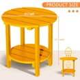 thumbnail image 5 of Nalone 2-Layer Outdoor Side Table, HDPE Weather-Resistant Adirondack Coffee Side Patio End Table for Living Room Bedroom, Outdoor Side Table Outside, Tangerine, 5 of 7