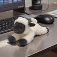 thumbnail image 4 of Cute Fluffy Black Faced Sheep Stuffed Animal Super Soft Lamb Plush Toy Doll Easter Decor Birthday Gift, 4 of 6
