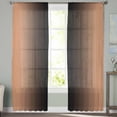 thumbnail image 2 of LightSalmon Black Ombre Semi Sheer Curtains 108 Inch Length 2 Panels Set, Modern Gradient Abstract Art Sheer Kitchen Curtain Privacy Voile Window Curtain for Living Room Bedroom Rod Pocket Drapes, 2 of 7