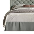 thumbnail image 5 of Home Design Eleanor Twin Upholstered Platform Bed Frame with Nailhead Trim, Button Tufted Camelback Wingback Headboard, Gray – Easy Assembly, 5 of 5