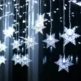 thumbnail image 5 of Guirnalda de luces LED con forma de copo de nieve, guirnalda de luces navideñas con enchufe europeo, para exteriores, para decoración de fiestas en el hogar y el jardín, 5 of 5