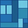 thumbnail image 1 of Ahgly Company Indoor Square Patterned Blue Dress Blue Area Rugs, 8' Square, 1 of 1