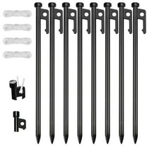 Eurmax Canopy Steel 11.8" Tent Stakes (8 Pack)