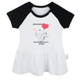 thumbnail image 2 of iDzn I Did Not Fart My Buff Blew You a Kiss Funny Dresses For Baby, Newborn Babies Skirts, Infant Princess Dress, 0-24M Kids Graphic Clothes (Black Raglan Dresses, 18-24 Months), 2 of 5