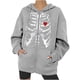 thumbnail image 1 of Chaqueta con capucha Punk suelta con cremallera y estampado de Halloween para mujer, abrigo, sudaderas con capucha, abrigo Pompotops qwe15360, 1 of 8