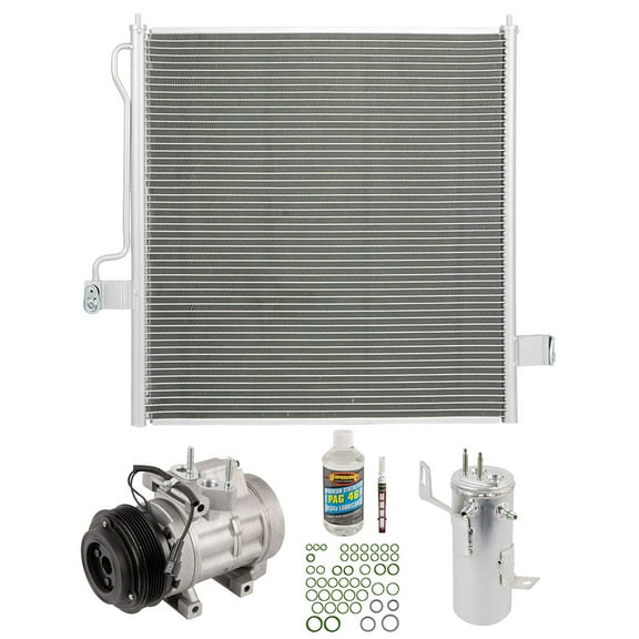 A/C Kit w/ AC Compressor Condenser Drier For Ford Explorer & Mercury Mountaineer V6 2006 2007 2008 2009 2010 w/ Rear AC - BuyAutoParts