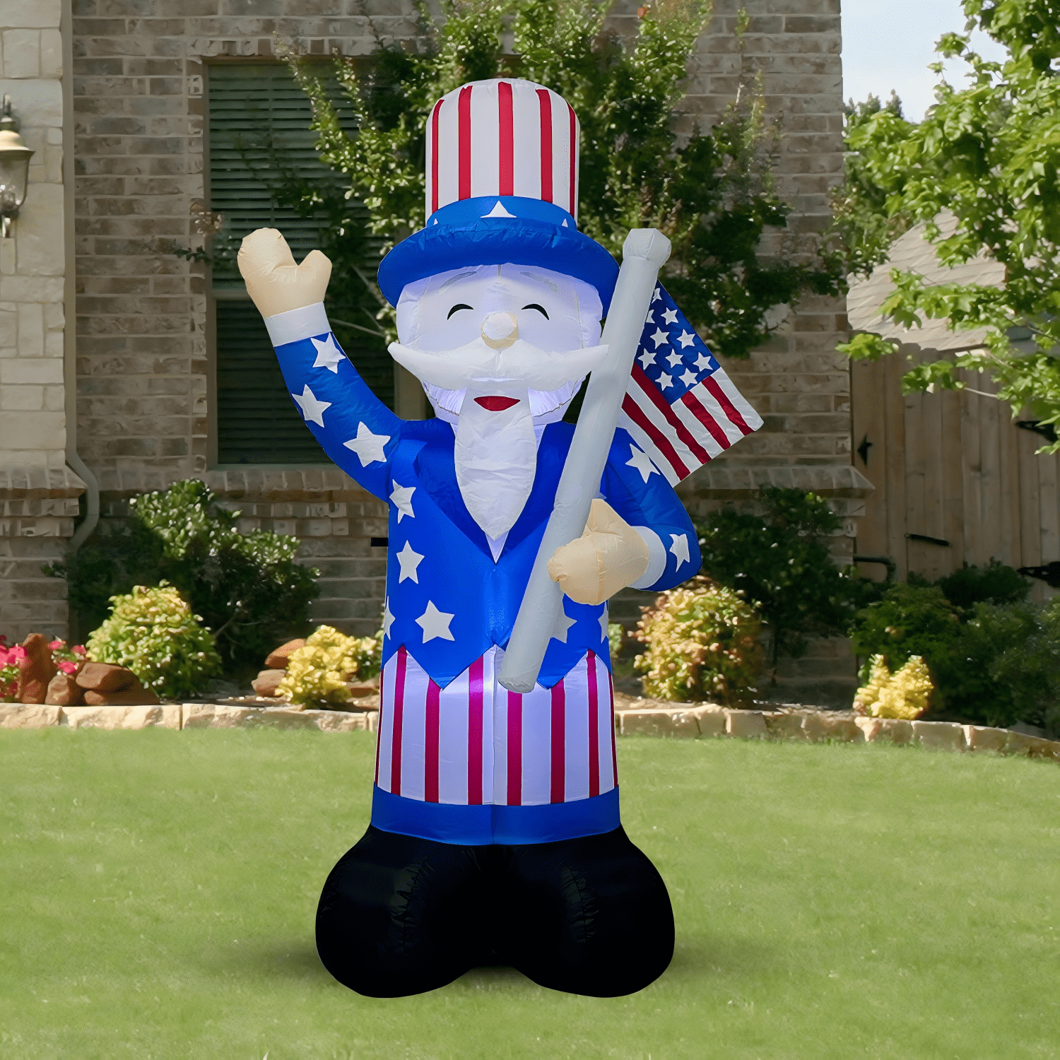 DomKom Fourth of July Patriotic Inflatable 6FT Uncle Sam on  display picture 1