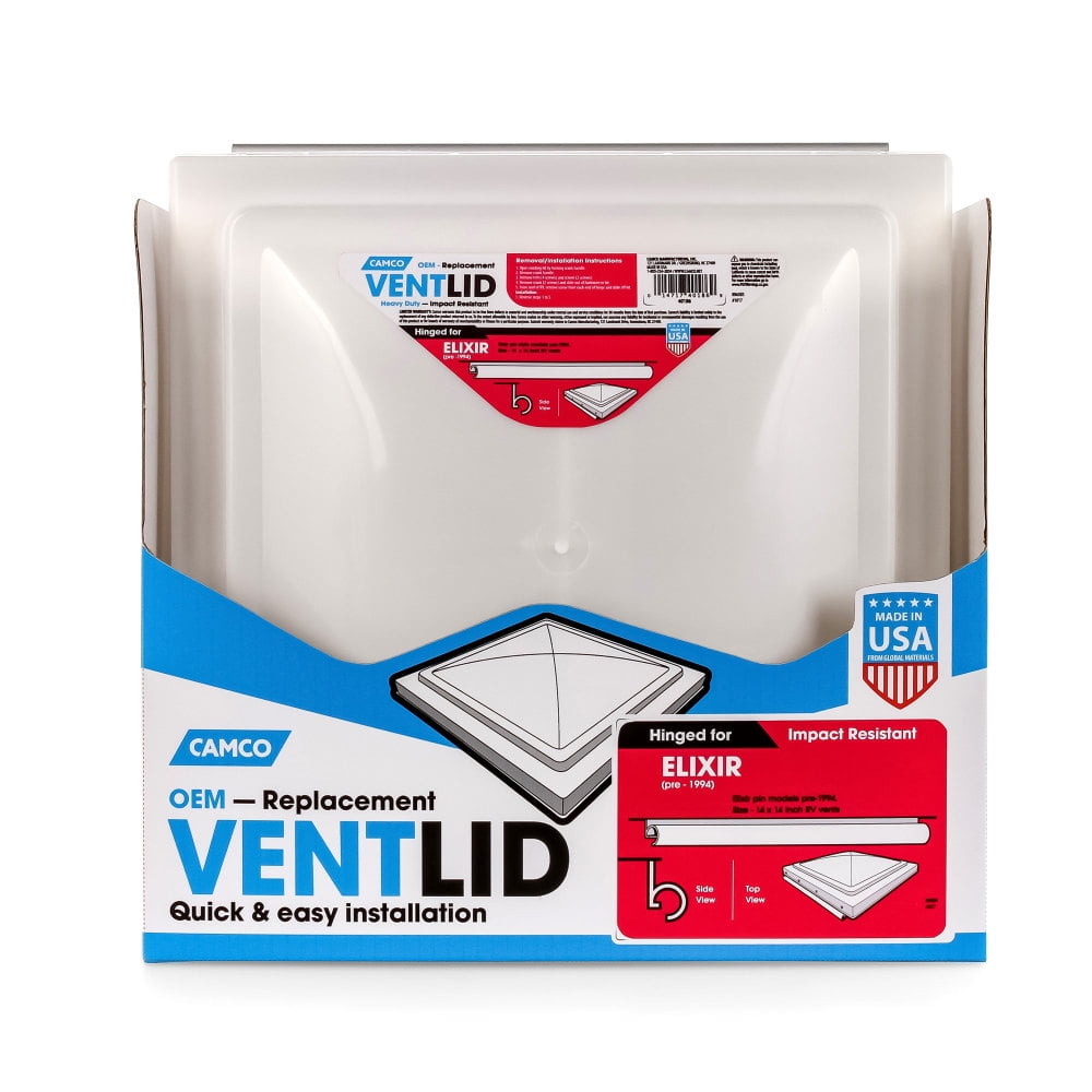 RV Vent Lid Camco RV Roof Vent Lid Replacement | White Polypropylene ...
