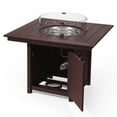 thumbnail image 4 of WestinTrends Helios Modern Outdoor Patio Propane 42" Square Fire Pit Table (Rocks Not Included), Dark Brown, 4 of 14